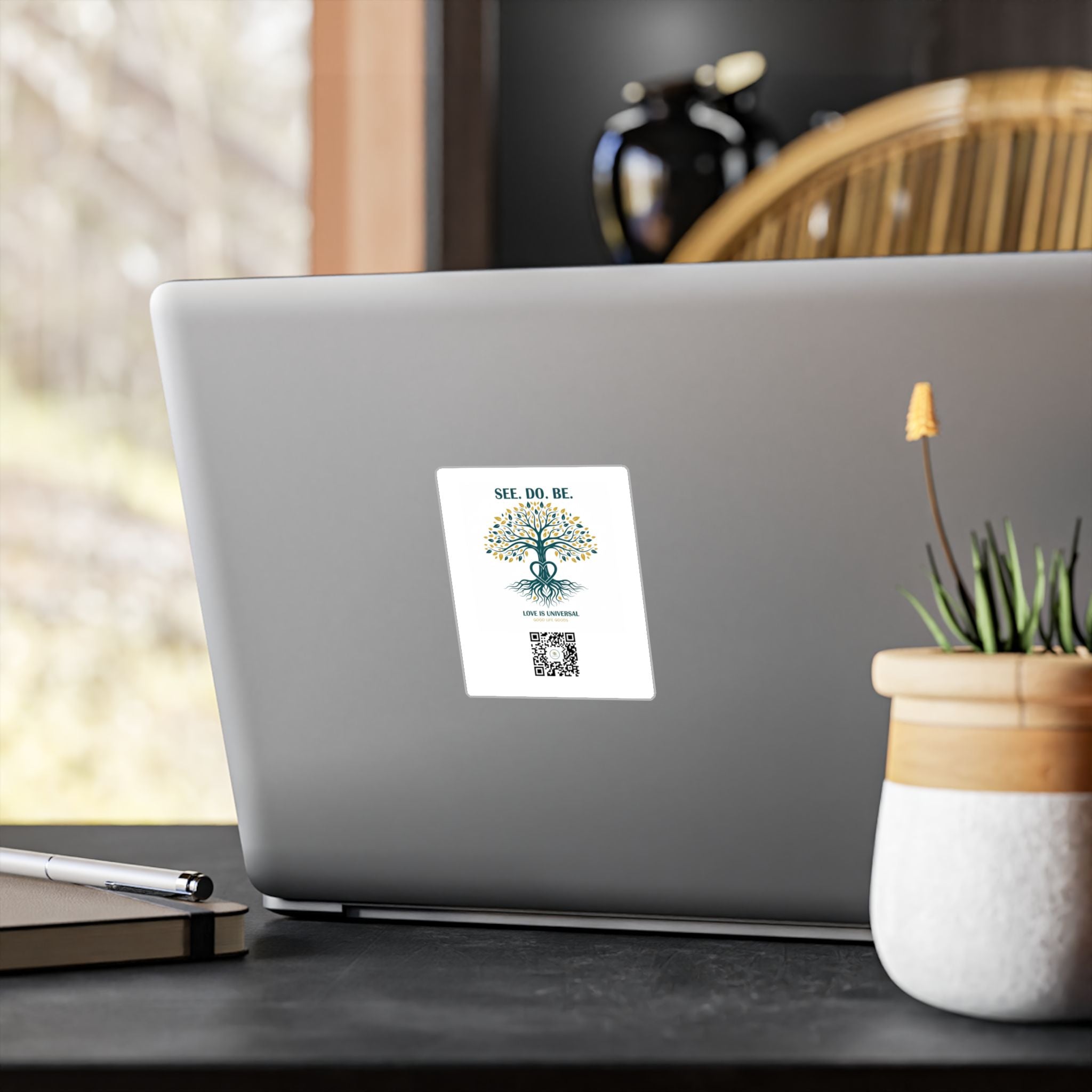 Tree of Life Vinyl Sticker — "See. Do. Be." Kiss-Cut Decal (Love is Universal)