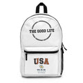 USA Patch Backpack — Patriotic 'USA' Vintage Lettering School & Travel Bag