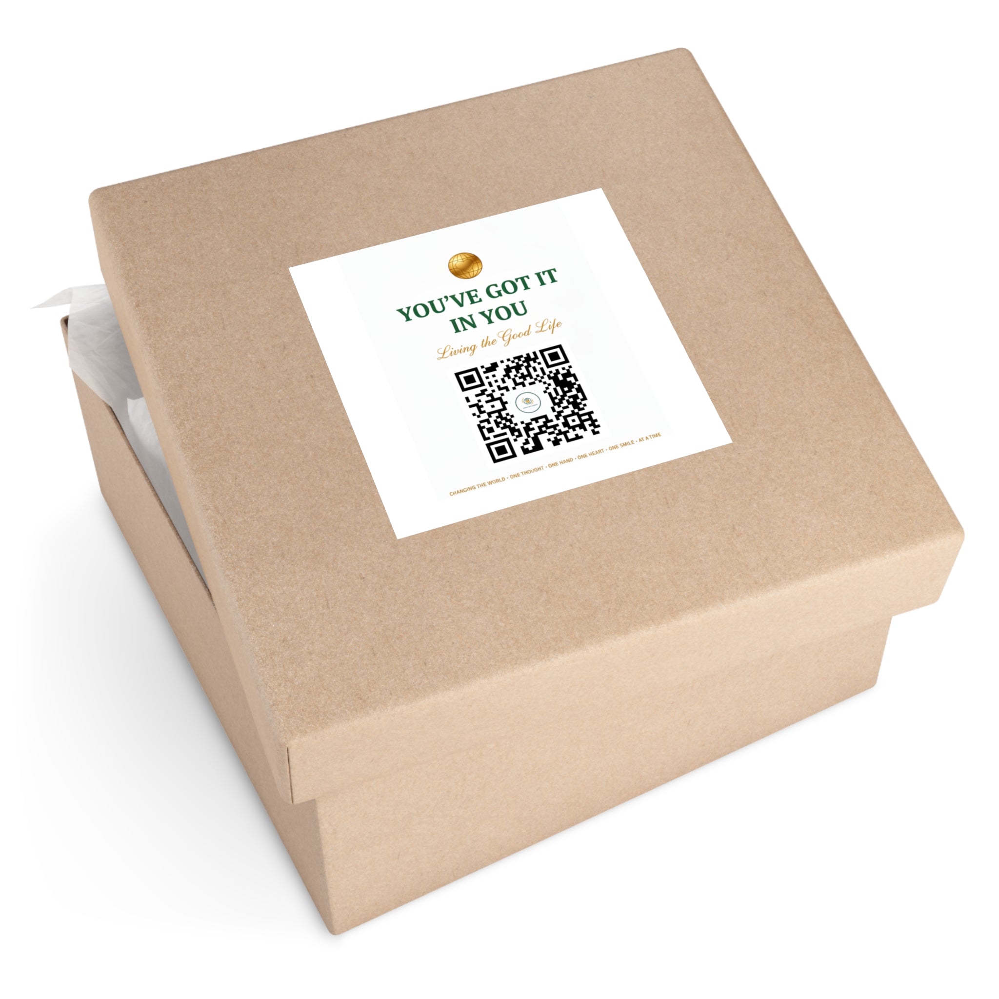 Square Vinyl Sticker — "You’ve Got It In You" Motivational QR Code Design