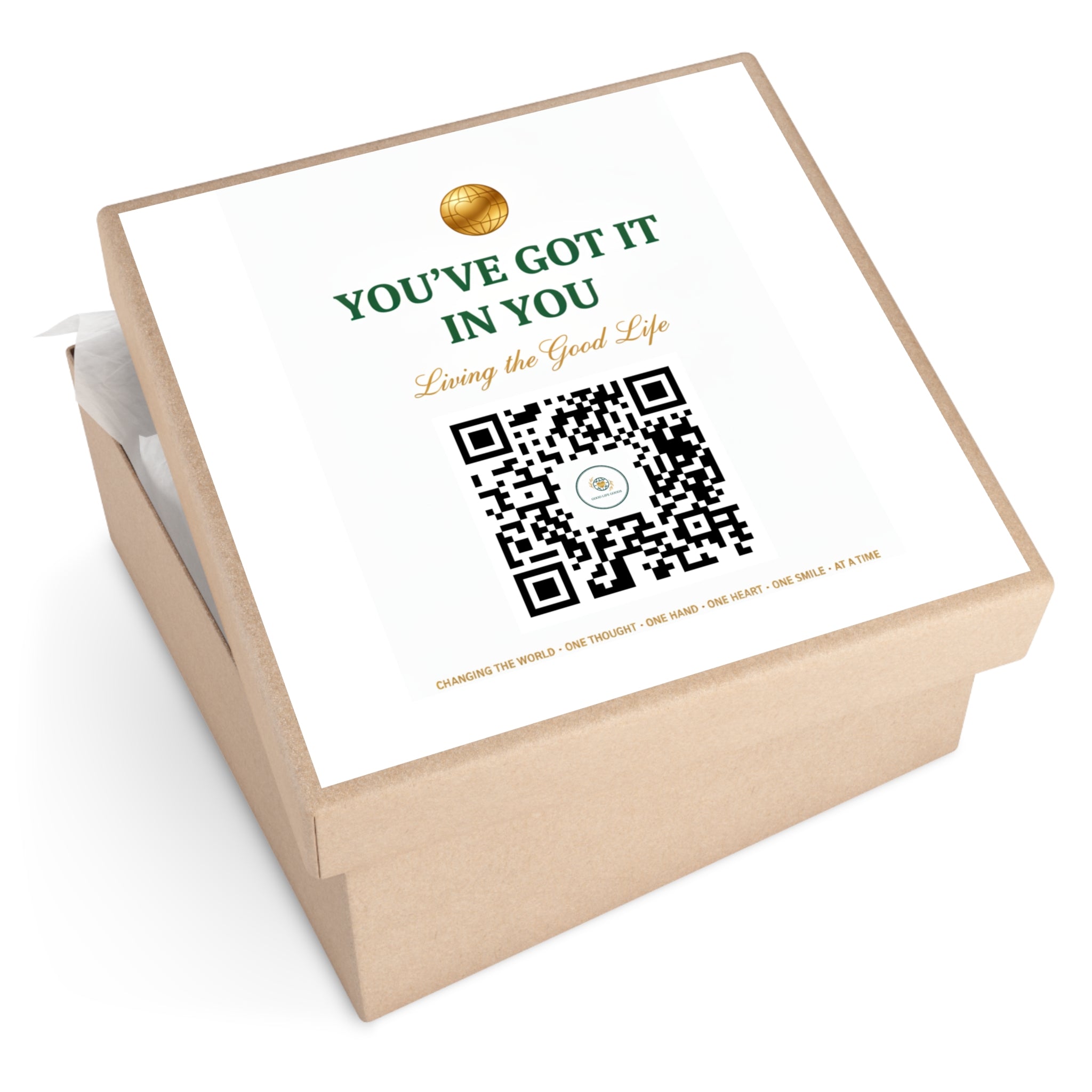 Square Vinyl Sticker — "You’ve Got It In You" Motivational QR Code Design