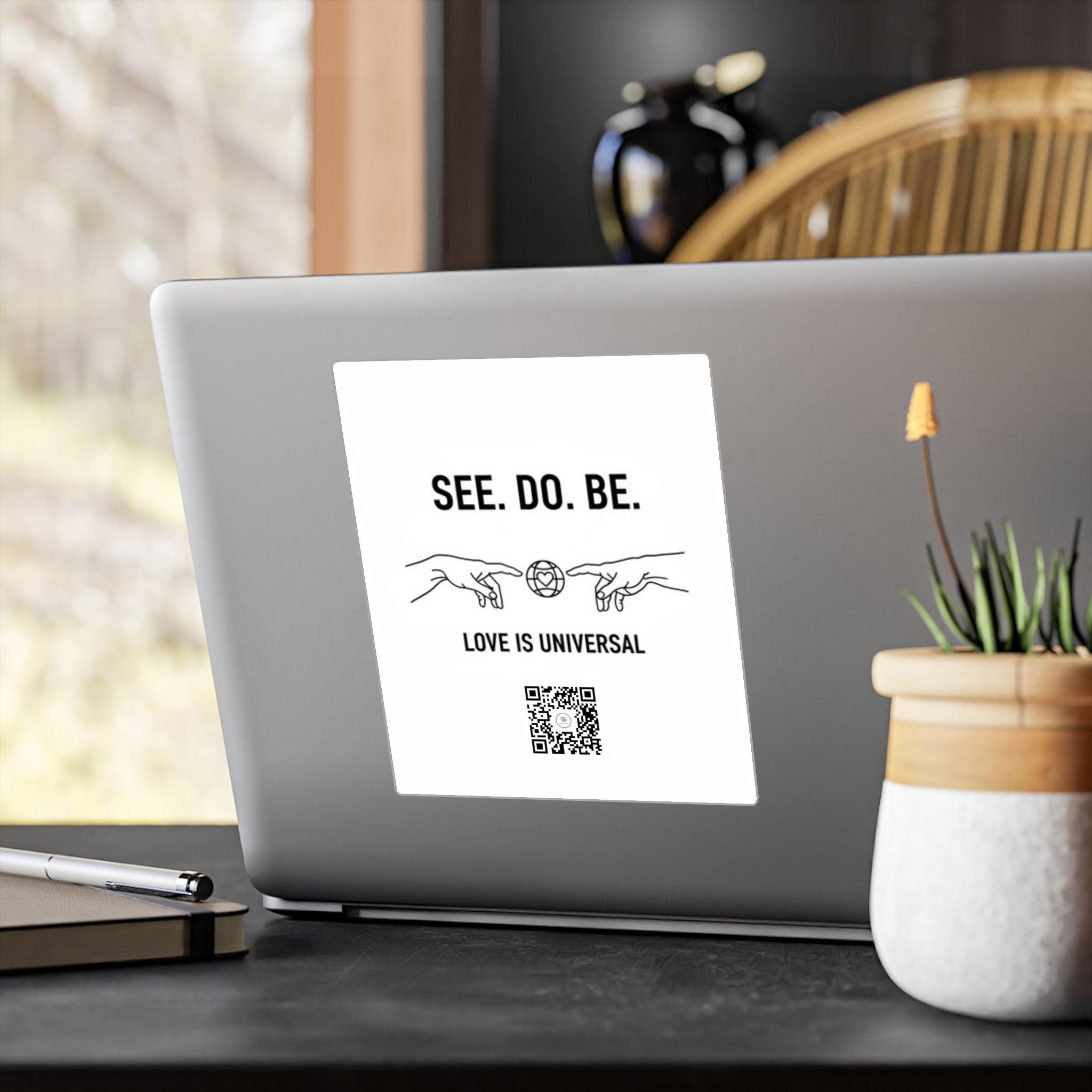 Kiss-Cut Vinyl Decal — "SEE. DO. BE." Love Is Universal Sticker