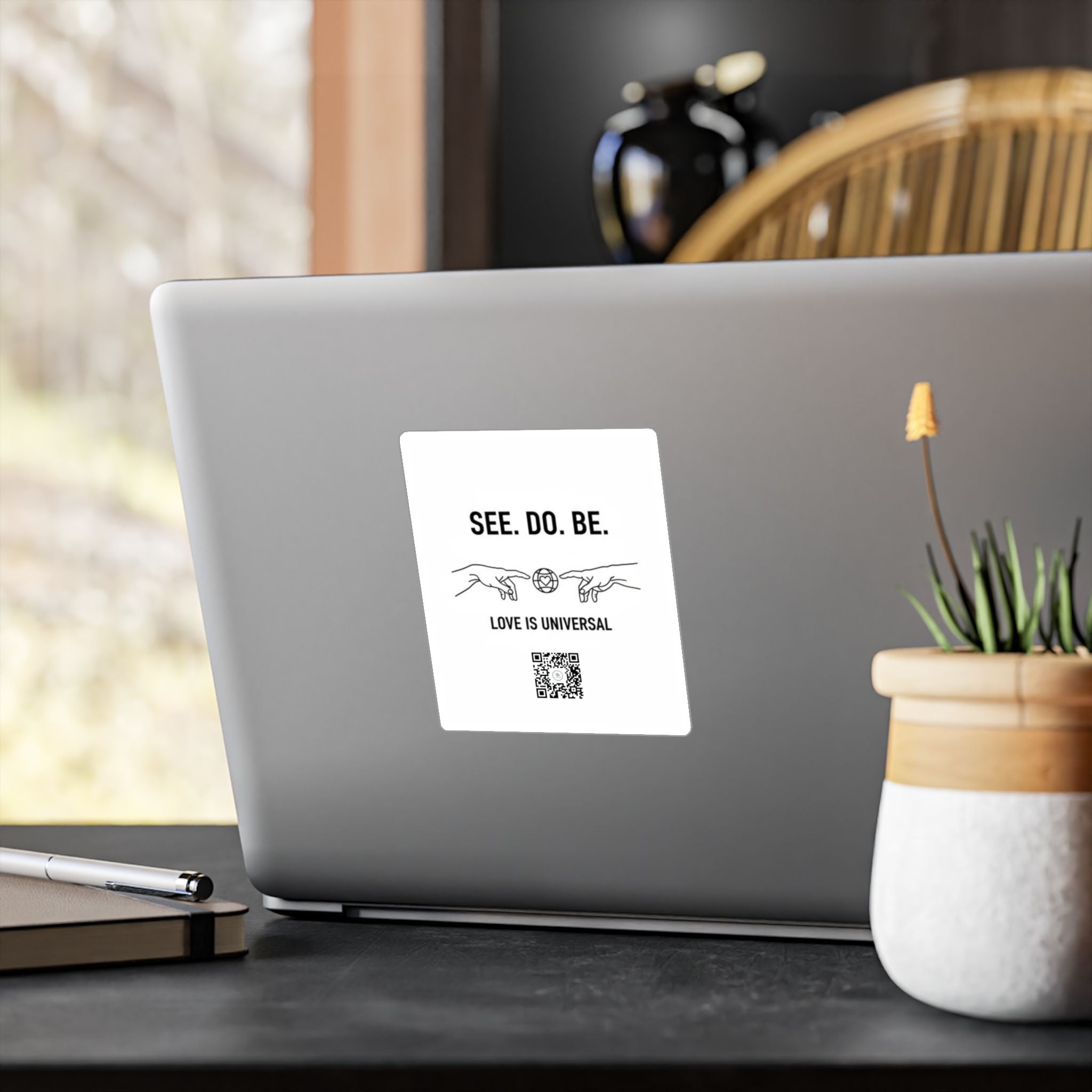 Kiss-Cut Vinyl Decal — "SEE. DO. BE." Love Is Universal Sticker