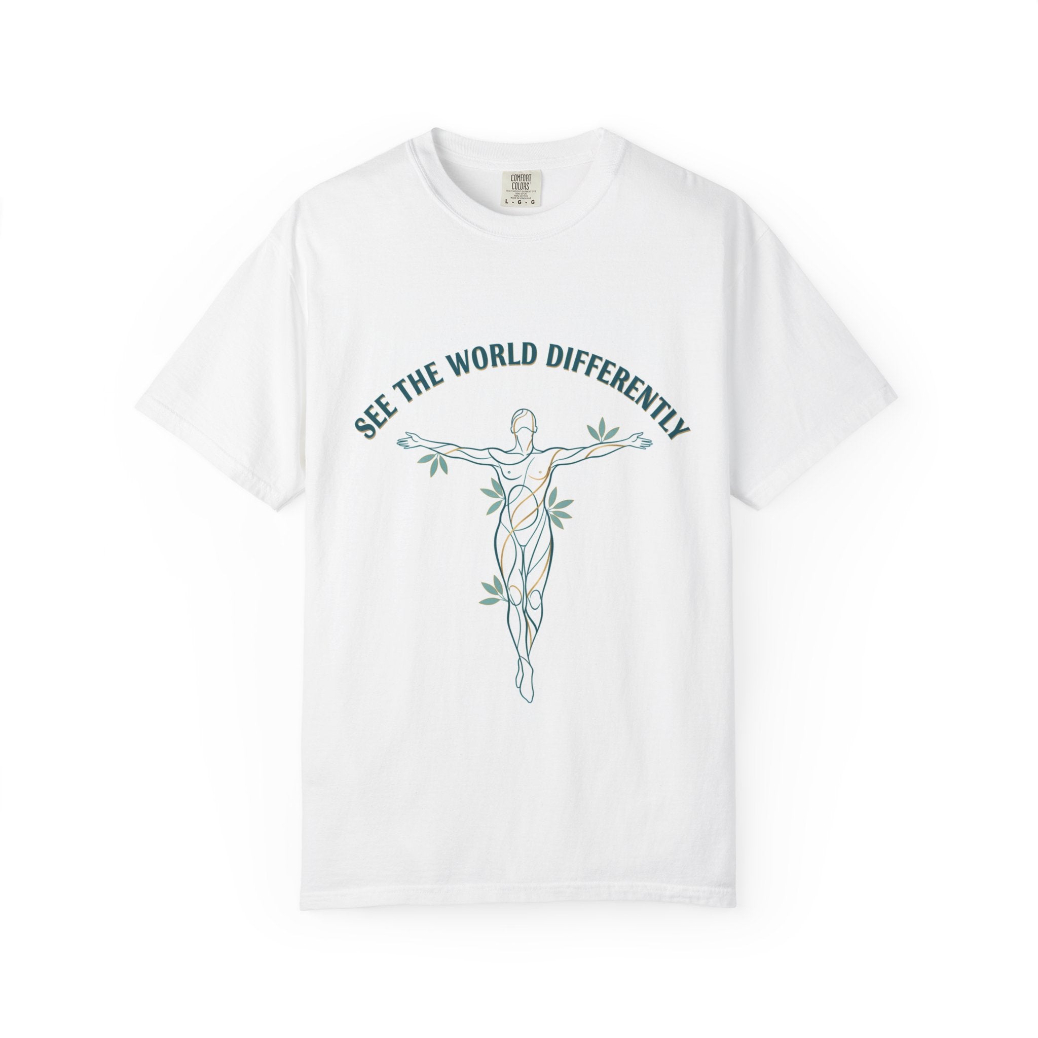 See the World Differently T-Shirt — Botanical Figure Graphic Tee