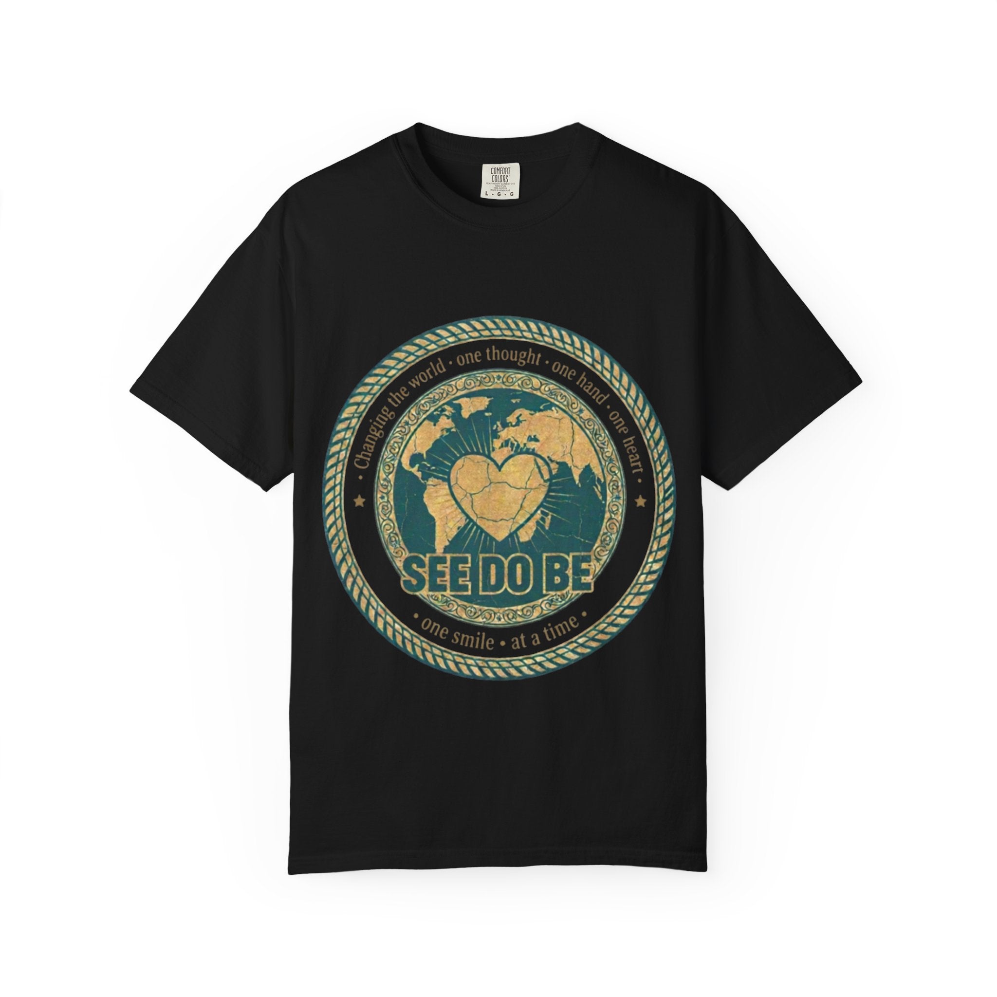 See Do Be World Heart T-Shirt — Eco Vibe Graphic Tee