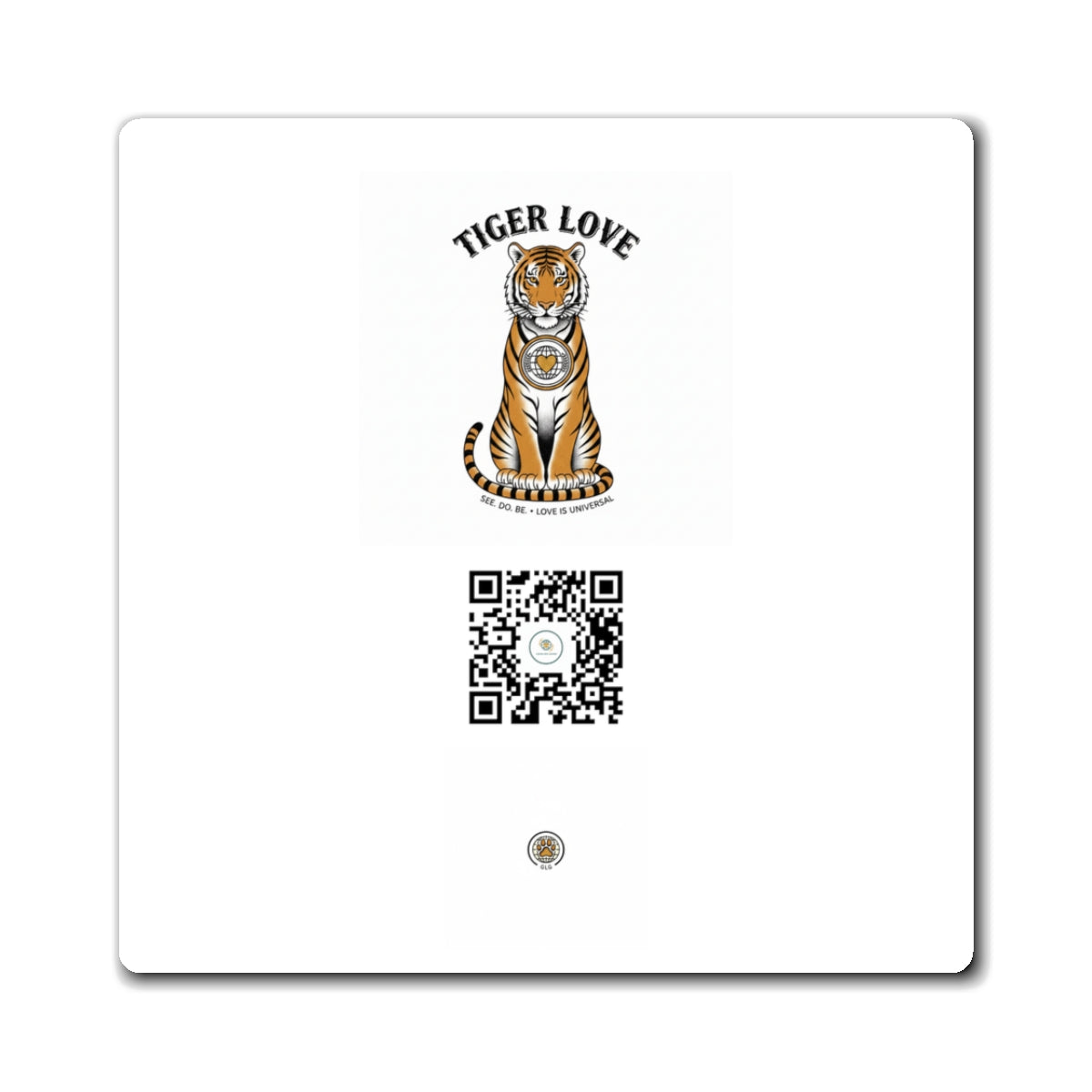 Tiger Love QR Refrigerator Magnet
