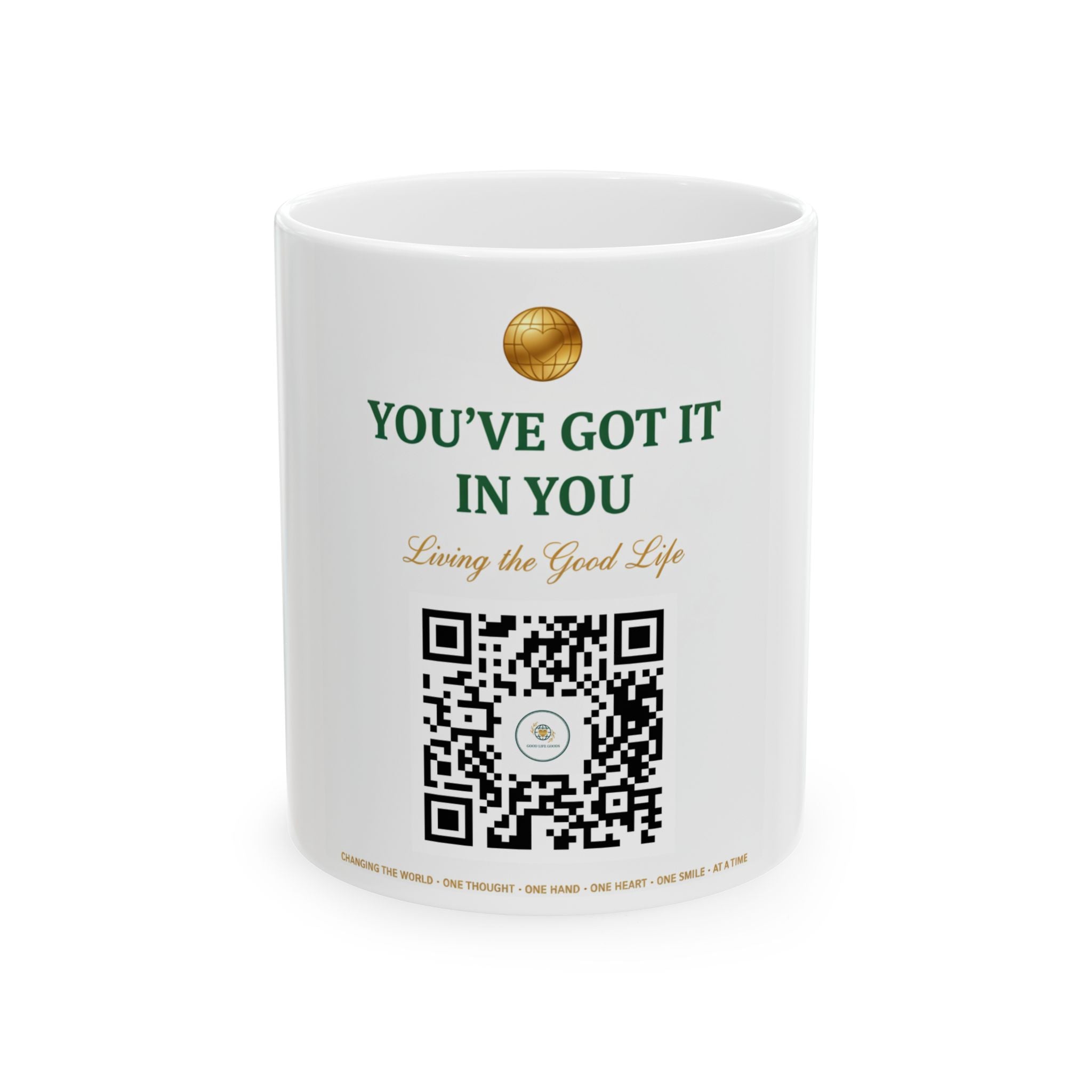 Inspirational Ceramic Mug "You've Got It In You" with QR Code – Motivational Coffee Cup, Gift for Encouragement
