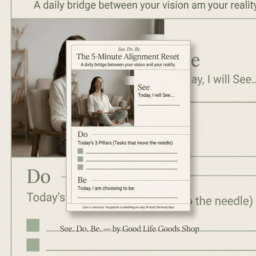 5-Minute Reset Protocol | Daily Grounding Reflection Journal (Digital Download) - Good Life Goods