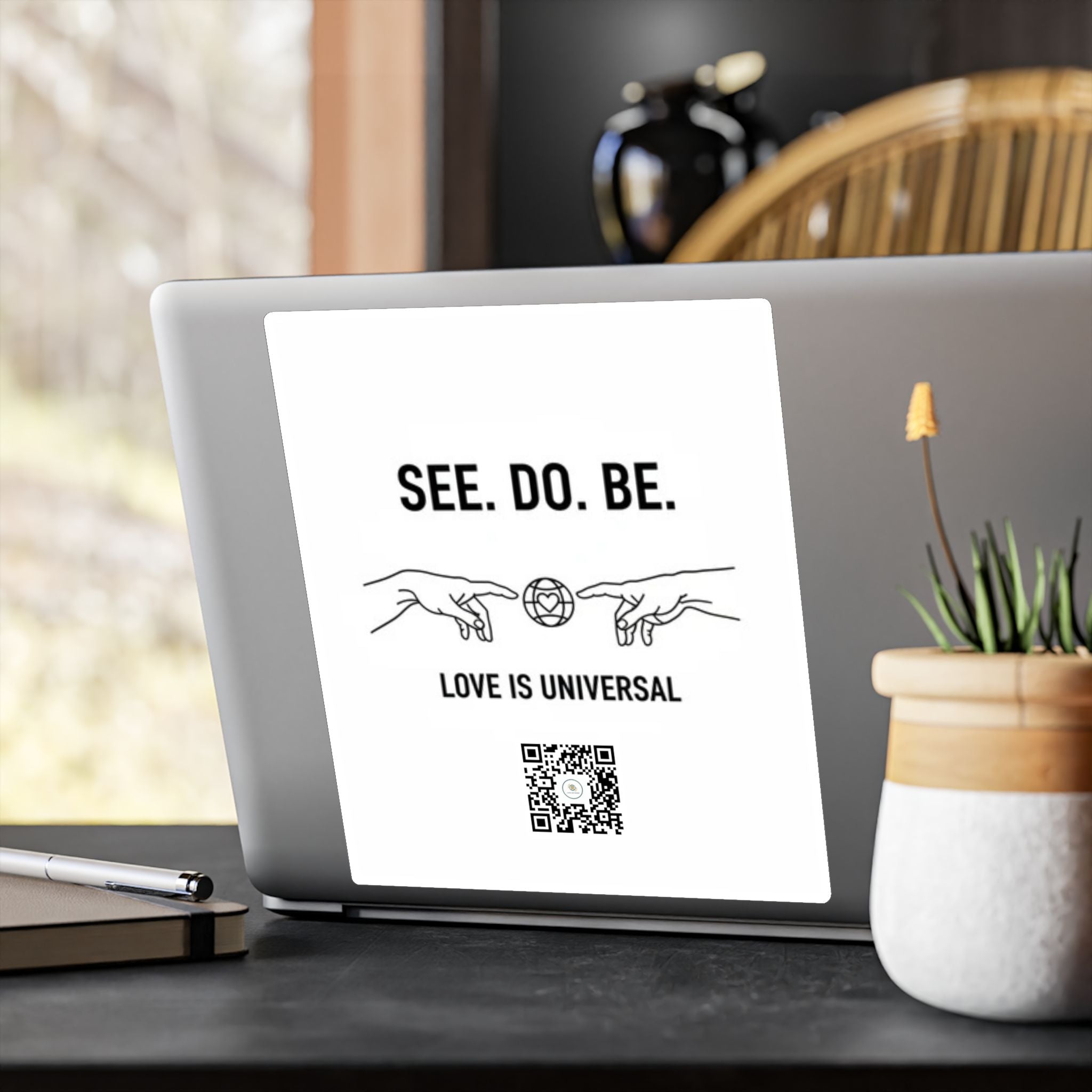 Kiss-Cut Vinyl Decal — "SEE. DO. BE." Love Is Universal Sticker