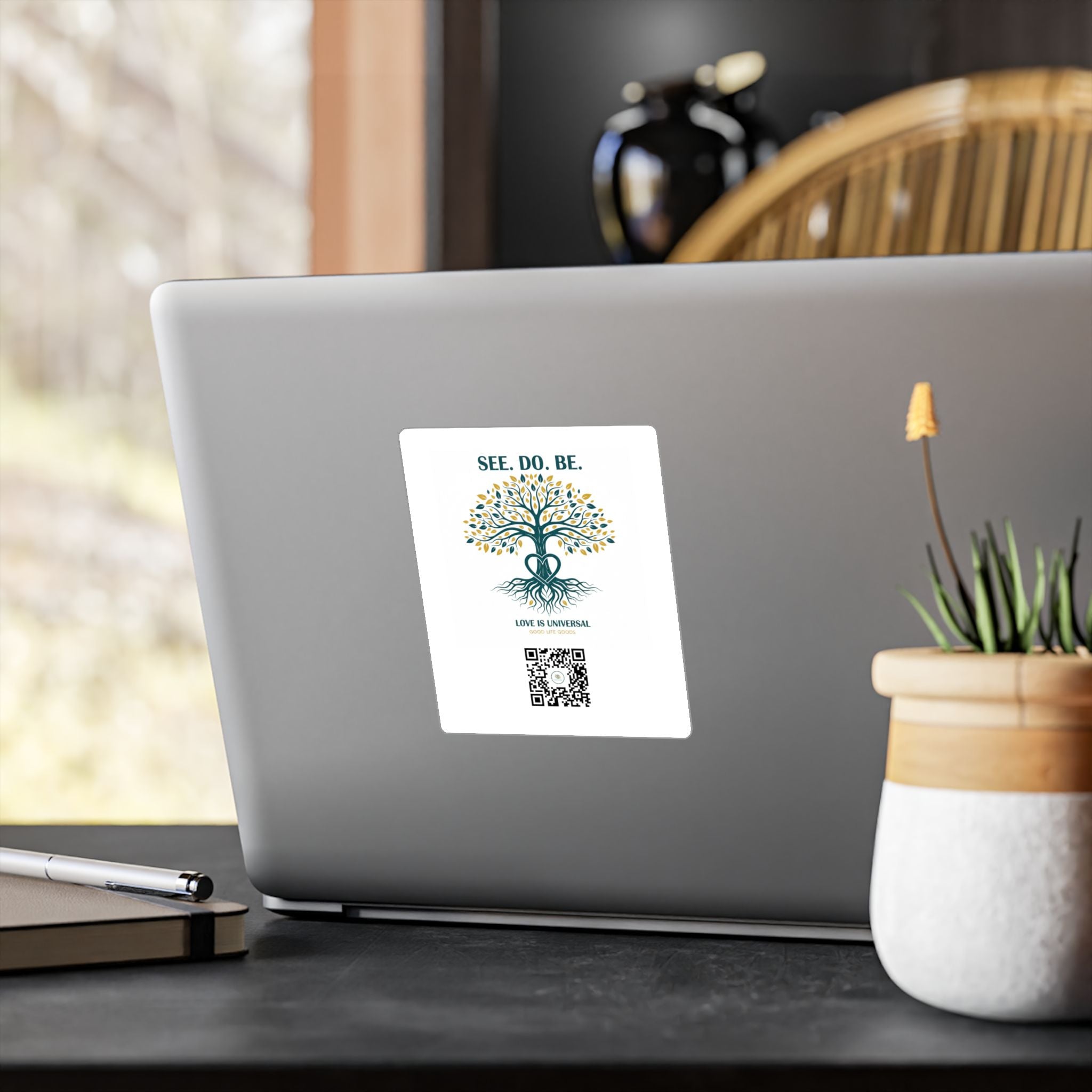 Tree of Life Vinyl Sticker — "See. Do. Be." Kiss-Cut Decal (Love is Universal)