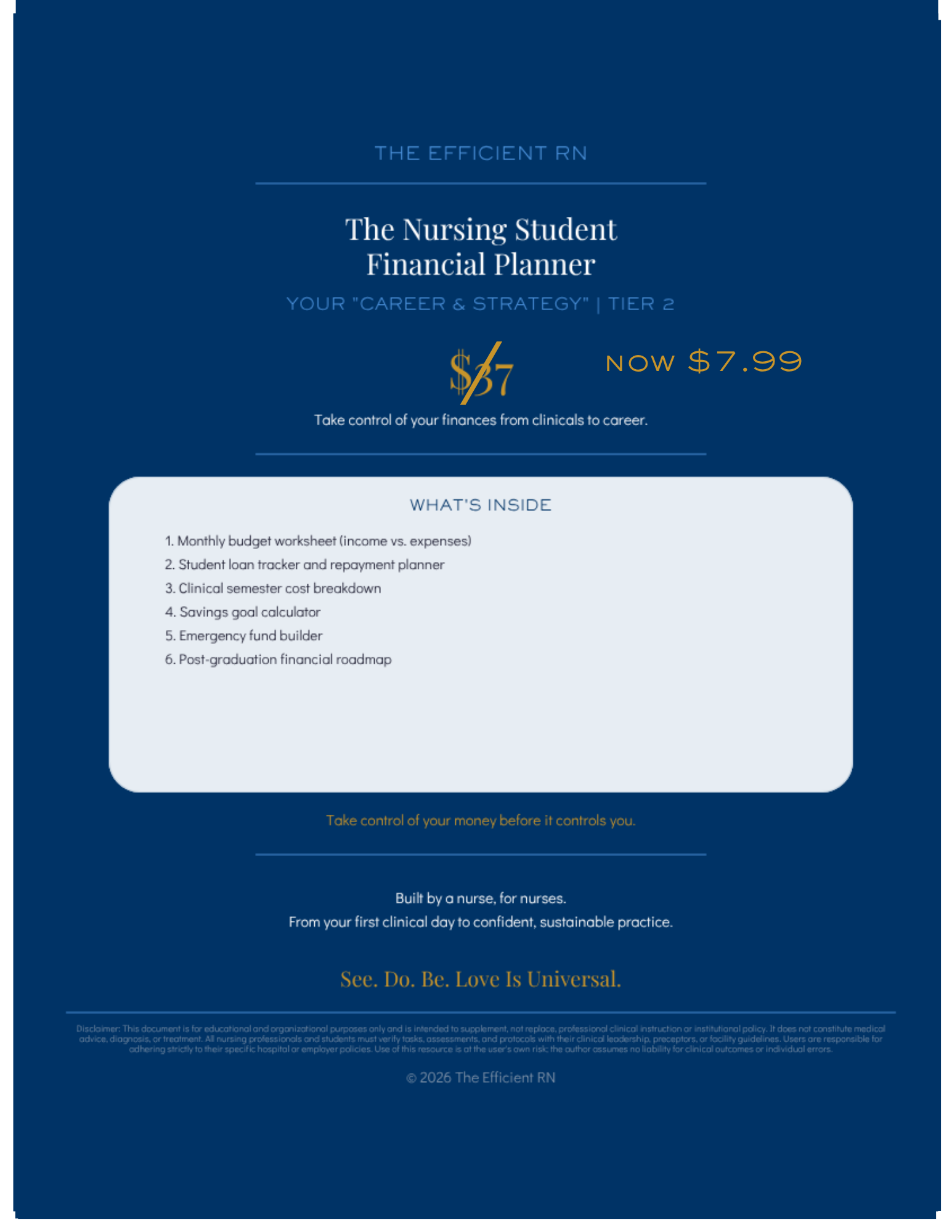 The Nursing Student Financial Planner — Take Control of Your Financial Future