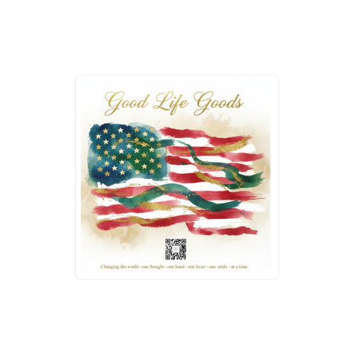 American Flag Kiss-Cut Vinyl Decal — 'Good Life Goods' Patriotic Sticker - Good Life Goods