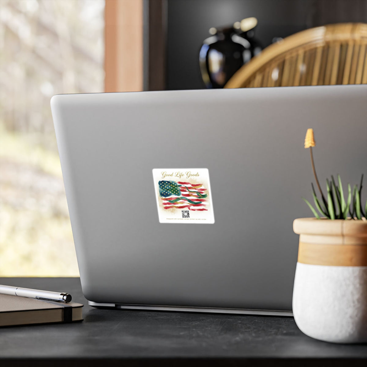 American Flag Kiss-Cut Vinyl Decal — 'Good Life Goods' Patriotic Sticker - Good Life Goods