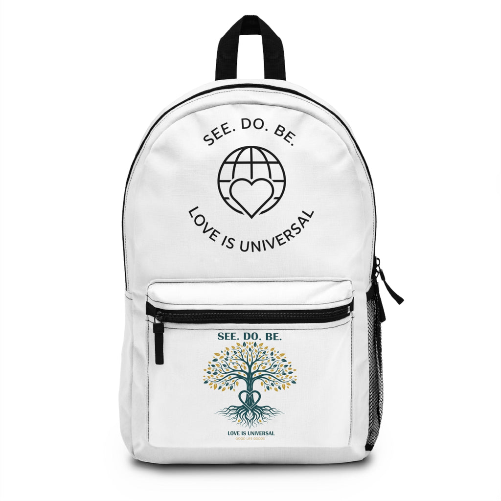 Backpack — "See. Do. Be. Love Is Universal" Minimalist Canvas Daypack - Good Life Goods