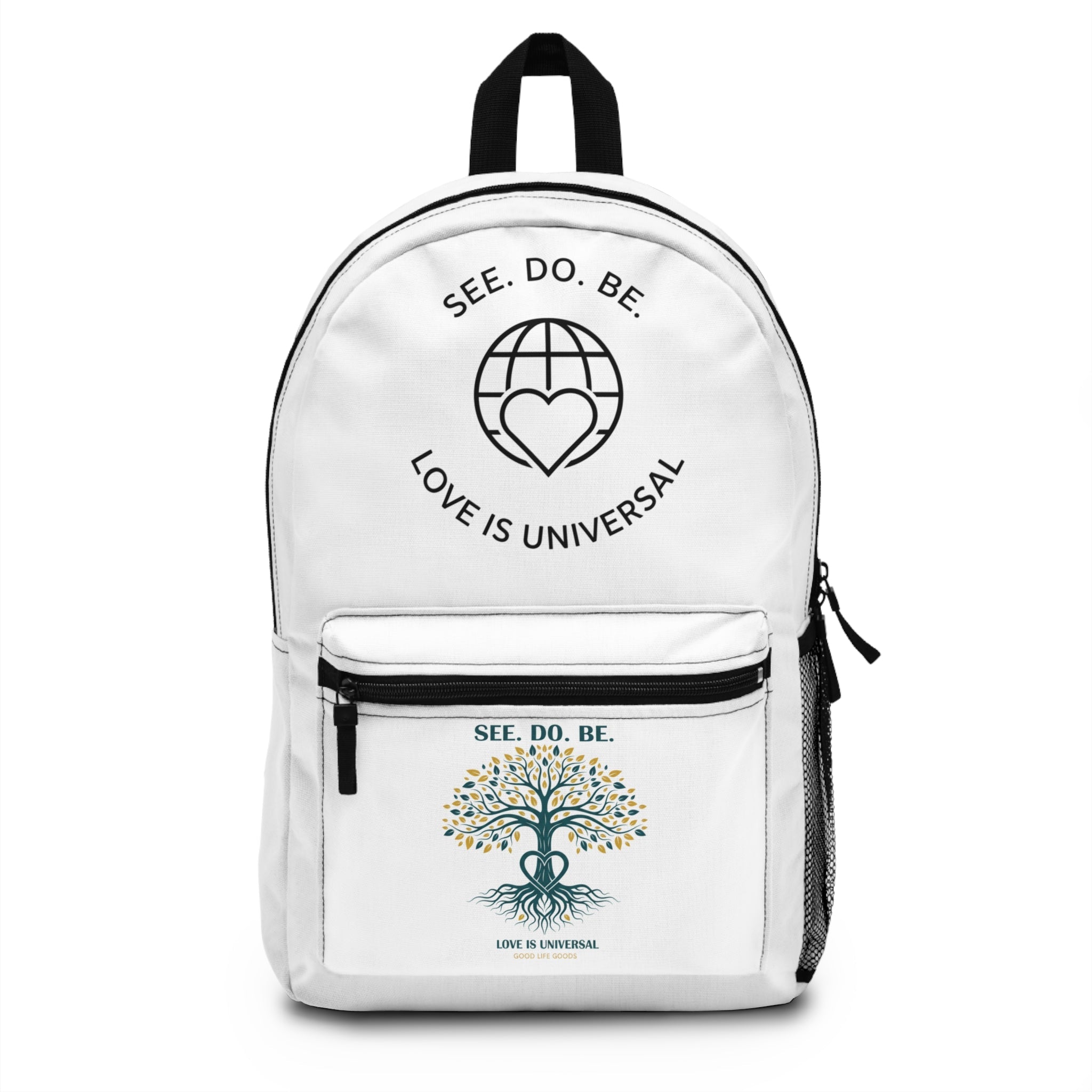 Backpack — "See. Do. Be. Love Is Universal" Minimalist Canvas Daypack - Good Life Goods
