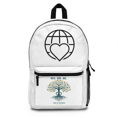 Backpack — "See. Do. Be. Love Is Universal" Minimalist Canvas Daypack - Good Life Goods
