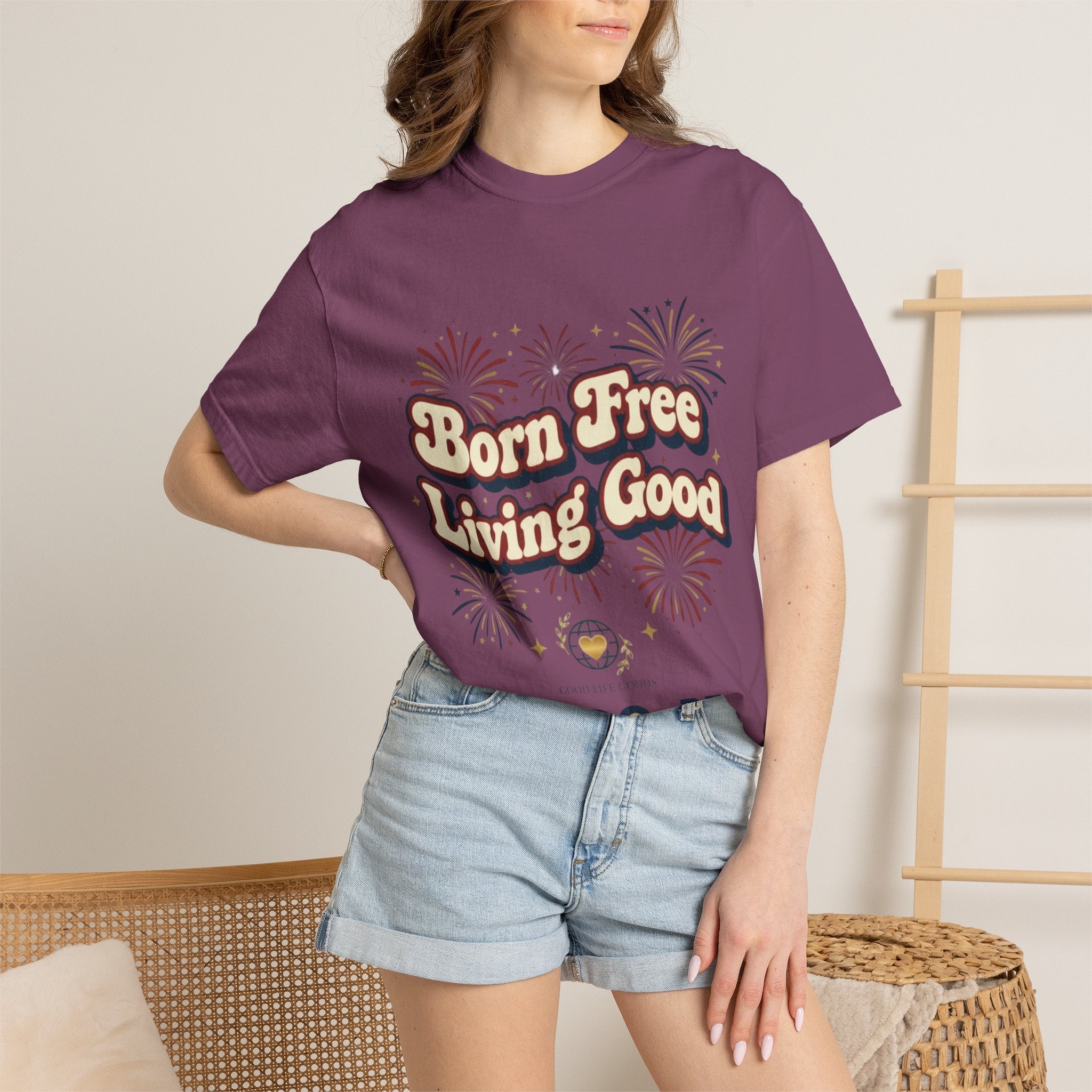 Born Free Living Good T-Shirt — SEE. DO. BE. Graphic Tee - Good Life Goods