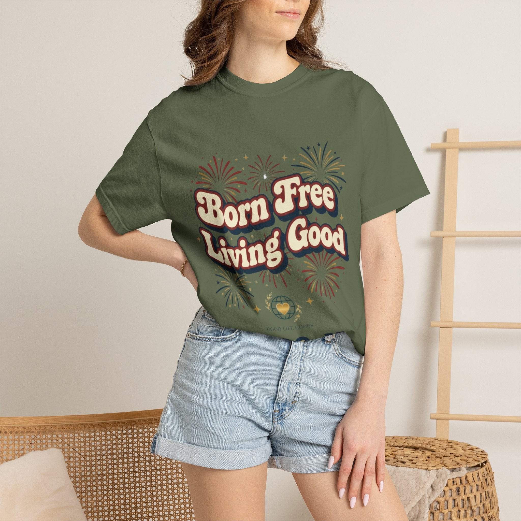 Born Free Living Good T-Shirt — SEE. DO. BE. Graphic Tee - Good Life Goods