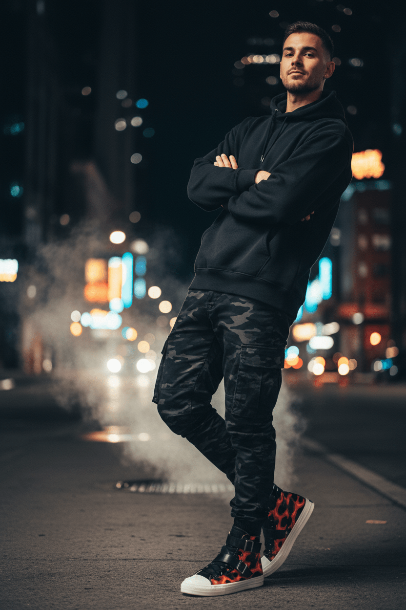 Camo High - Top Sneakers – Bold Streetwear Style - Good Life Goods