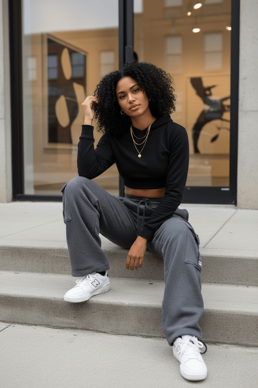 Cargo Sweatpants – Unisex Wide - Leg Fleece - Good Life Goods