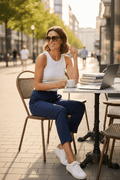 Cropped Straight - Leg Pants – Women's Casual Style - Good Life Goods