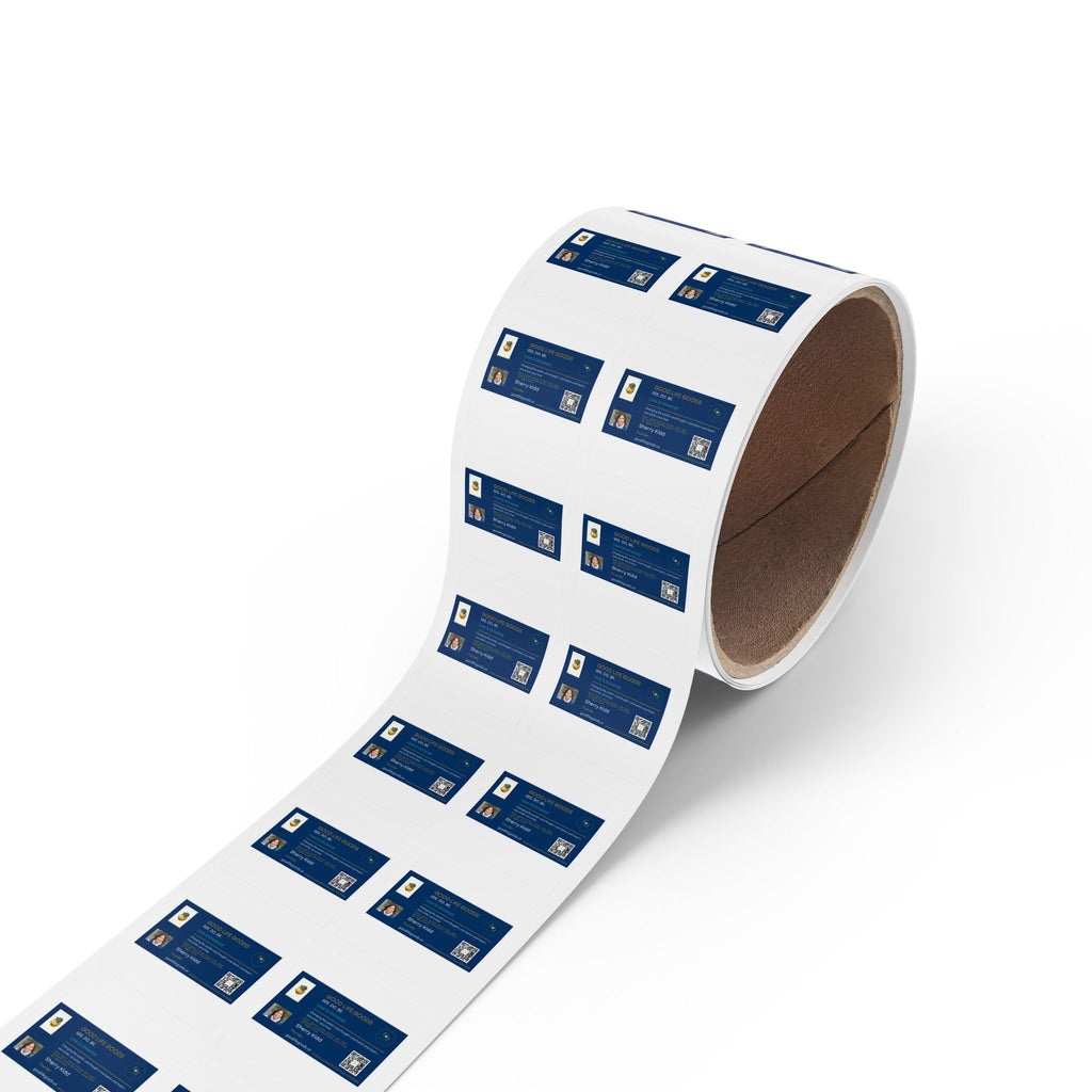 Custom Square Label Sticker Rolls — Personalized Business Address & QR Code Labels - Good Life Goods