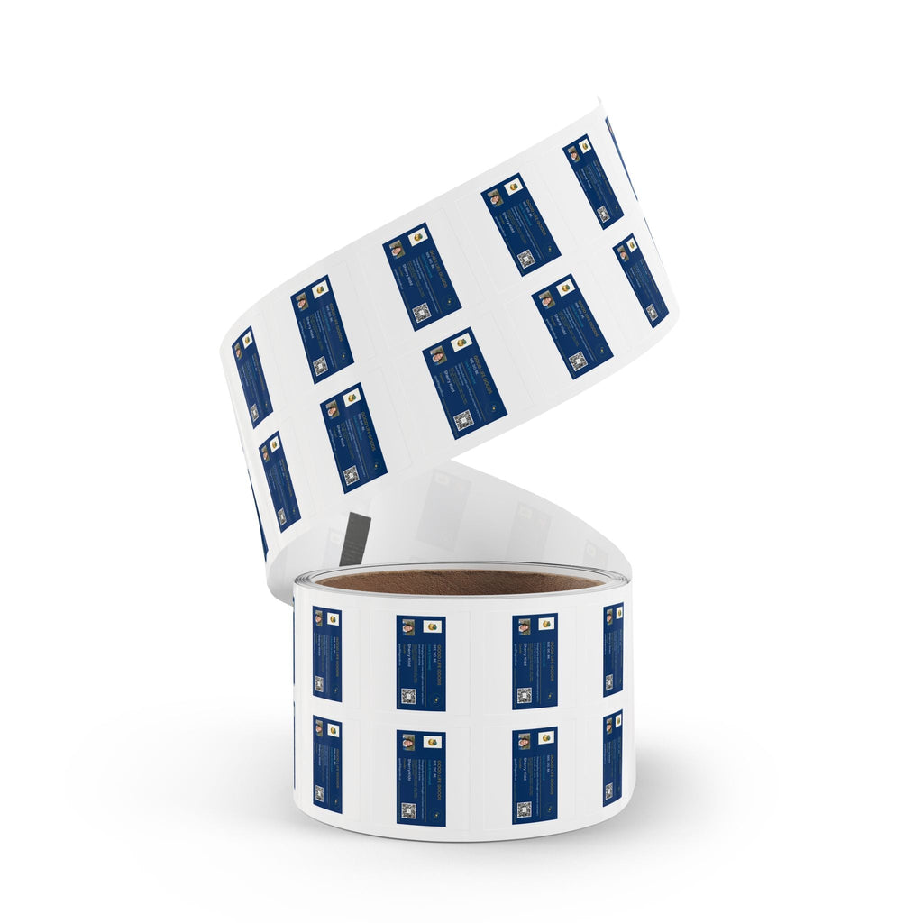 Custom Square Label Sticker Rolls — Personalized Business Address & QR Code Labels - Good Life Goods
