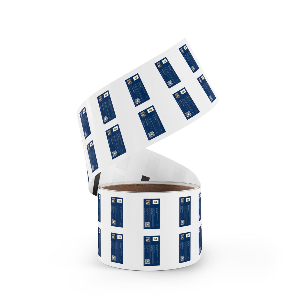 Custom Square Label Sticker Rolls — Personalized Business Address & QR Code Labels - Good Life Goods