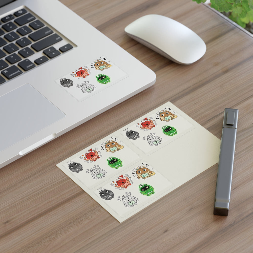 Cute Monster Sticker Sheets — Sleepy & Moody Kawaii Vinyl Stickers - Good Life Goods