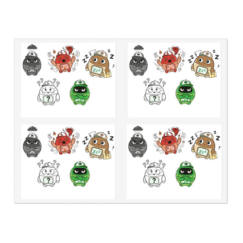 Cute Monster Sticker Sheets — Sleepy & Moody Kawaii Vinyl Stickers - Good Life Goods