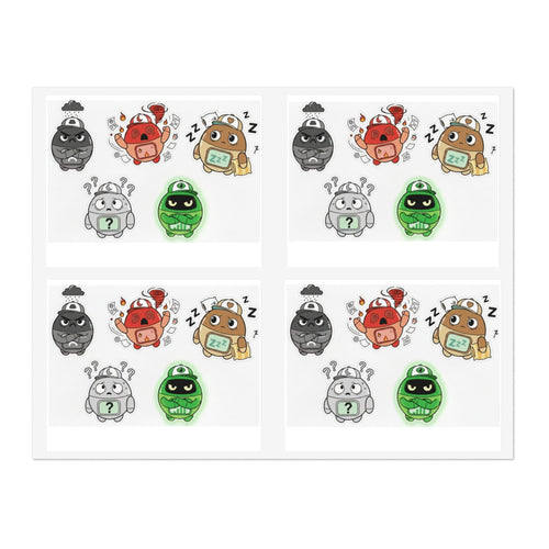Cute Monster Sticker Sheets — Sleepy & Moody Kawaii Vinyl Stickers - Good Life Goods
