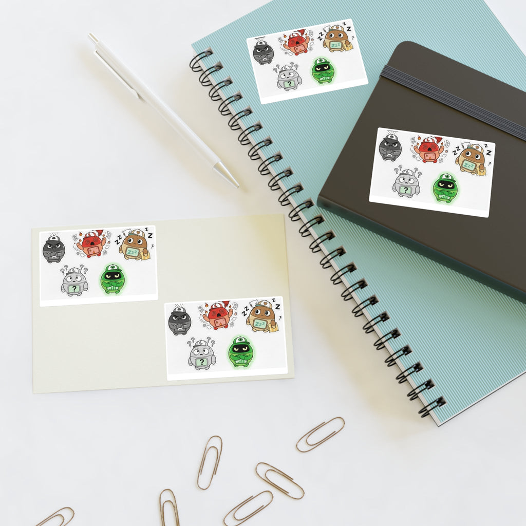 Cute Monster Sticker Sheets — Sleepy & Moody Kawaii Vinyl Stickers - Good Life Goods