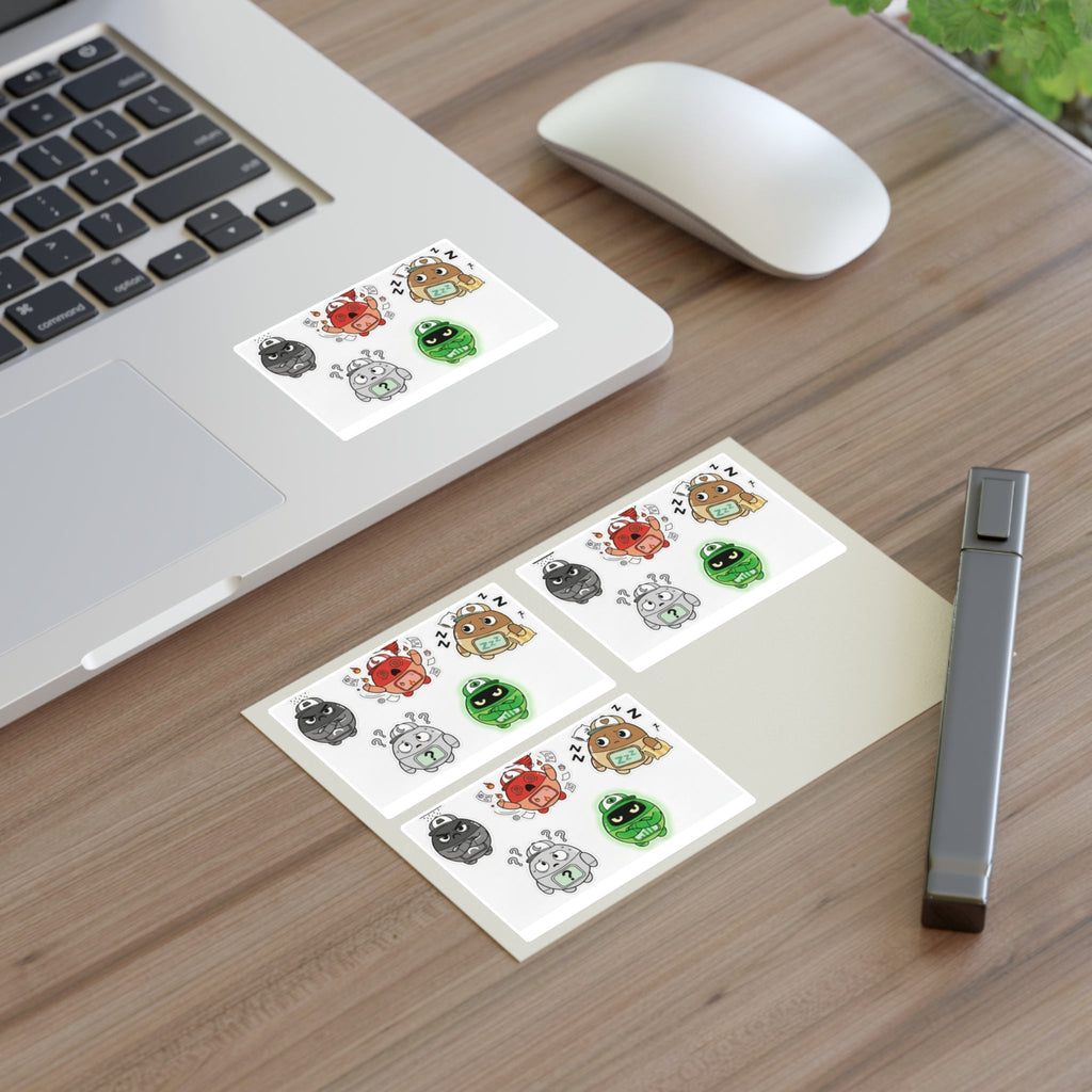 Cute Monster Sticker Sheets — Sleepy & Moody Kawaii Vinyl Stickers - Good Life Goods