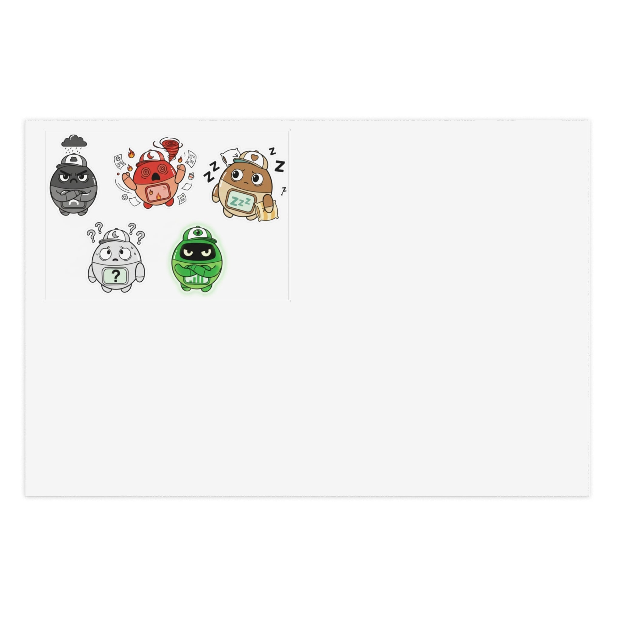 Cute Monster Sticker Sheets — Sleepy & Moody Kawaii Vinyl Stickers - Good Life Goods