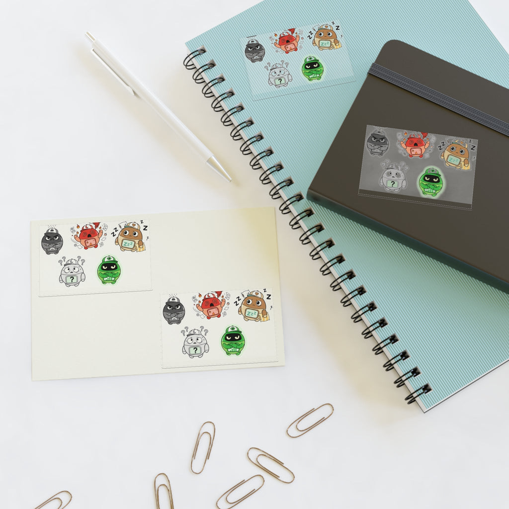 Cute Monster Sticker Sheets — Sleepy & Moody Kawaii Vinyl Stickers - Good Life Goods