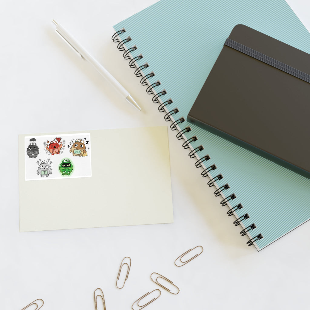 Cute Monster Sticker Sheets — Sleepy & Moody Kawaii Vinyl Stickers - Good Life Goods