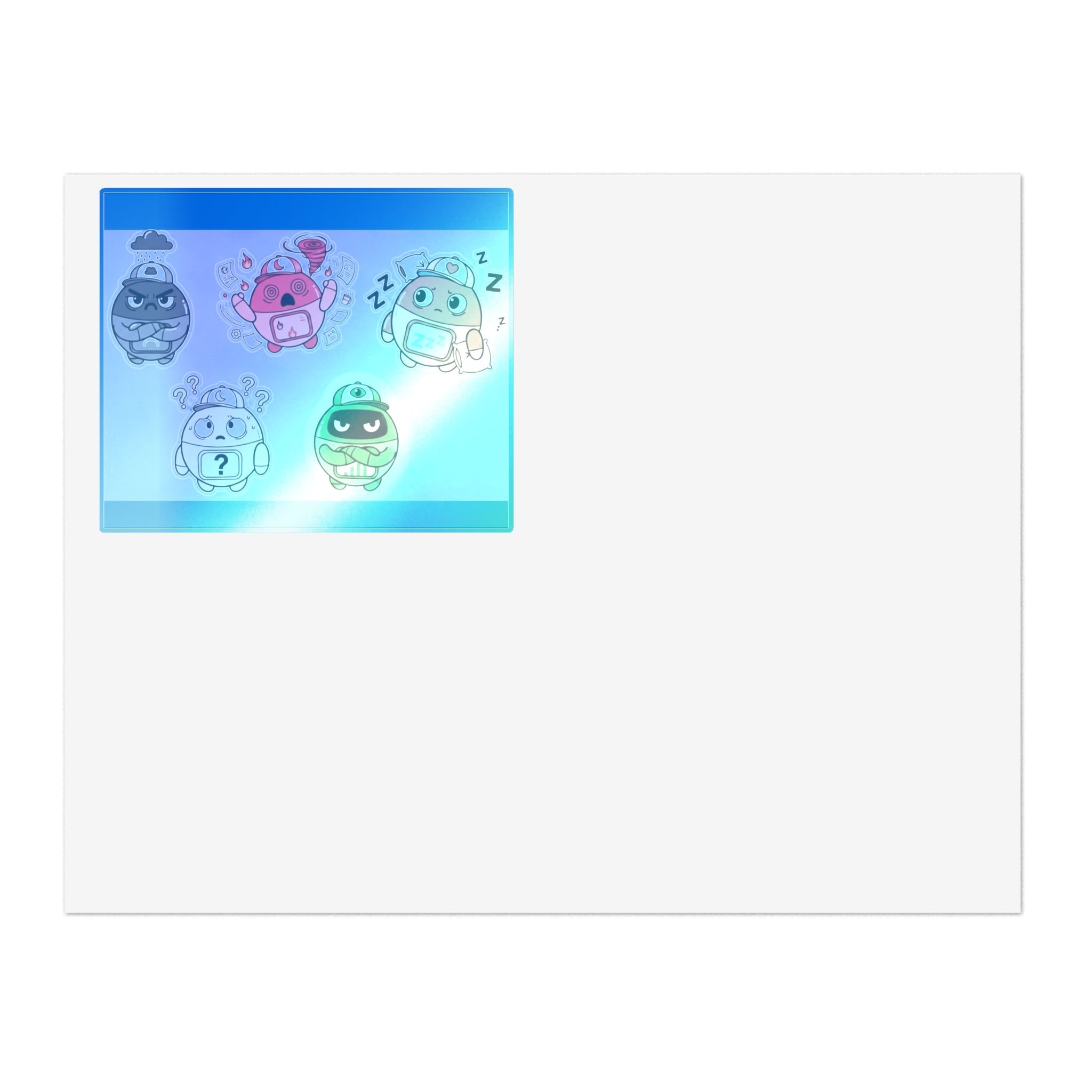 Cute Monster Sticker Sheets — Sleepy & Moody Kawaii Vinyl Stickers - Good Life Goods