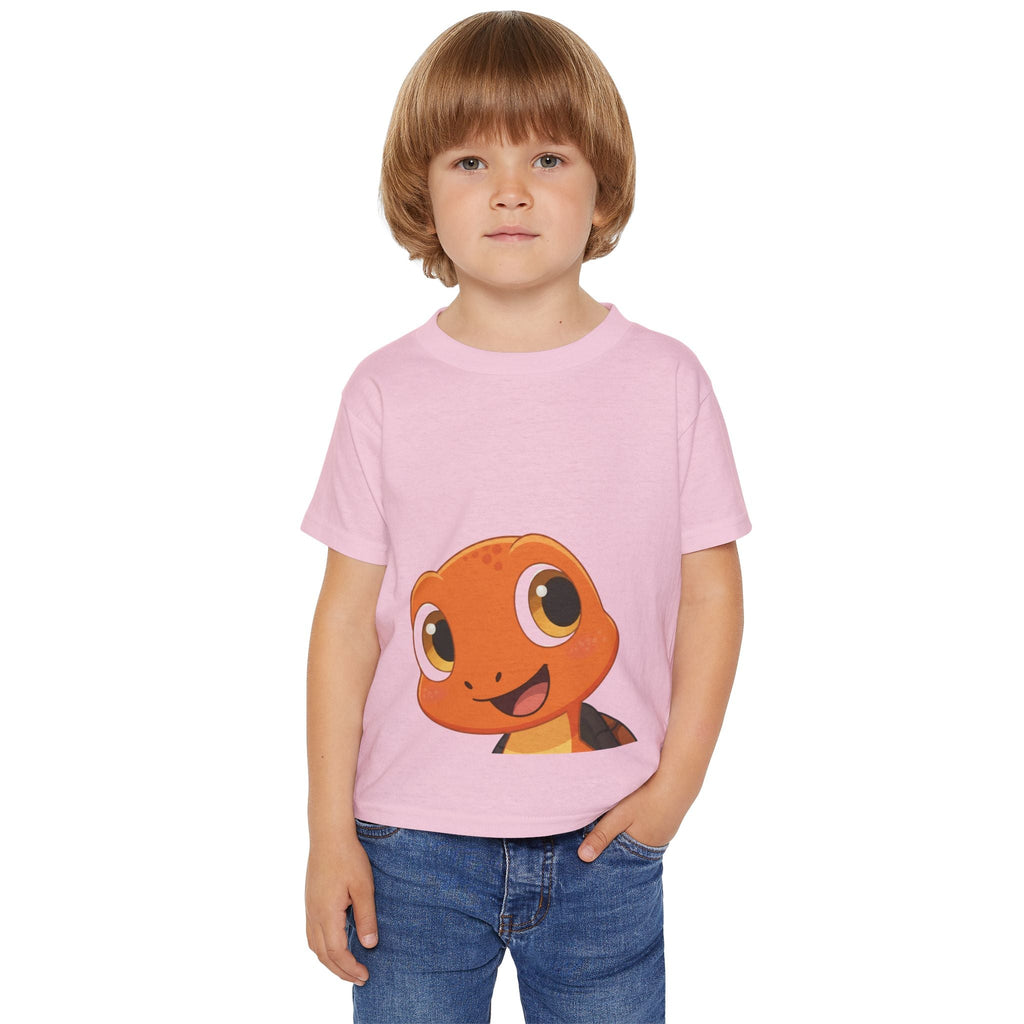 Cute Orange Ziggy Toddler T-Shirt | Maple Block Story Smiling Lizard Tee - Good Life Goods