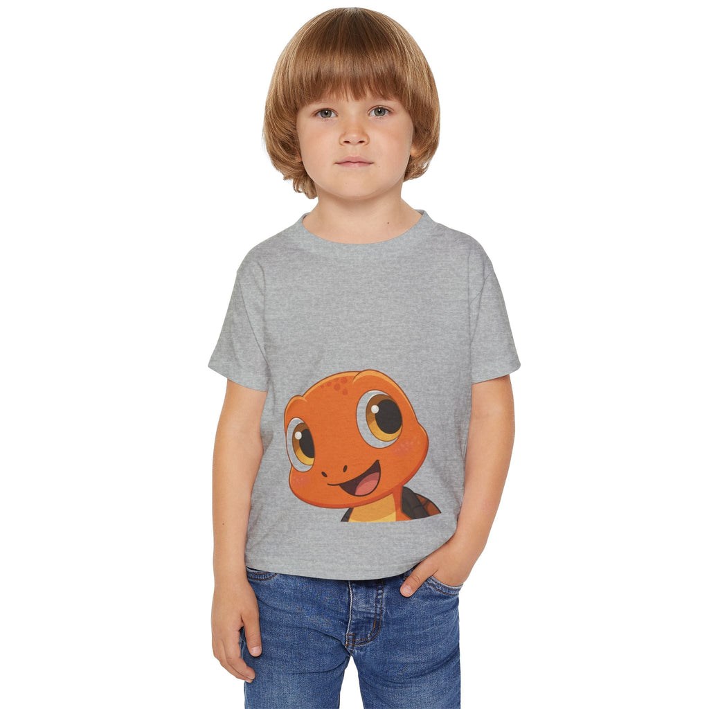 Cute Orange Ziggy Toddler T-Shirt | Maple Block Story Smiling Lizard Tee - Good Life Goods