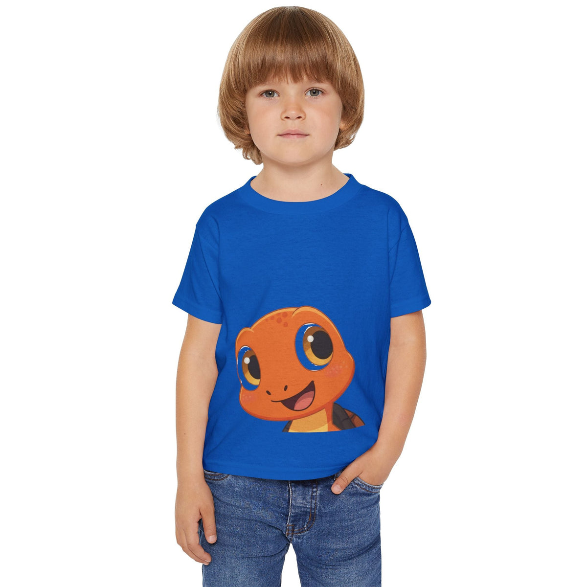 Cute Orange Ziggy Toddler T-Shirt | Maple Block Story Smiling Lizard Tee - Good Life Goods