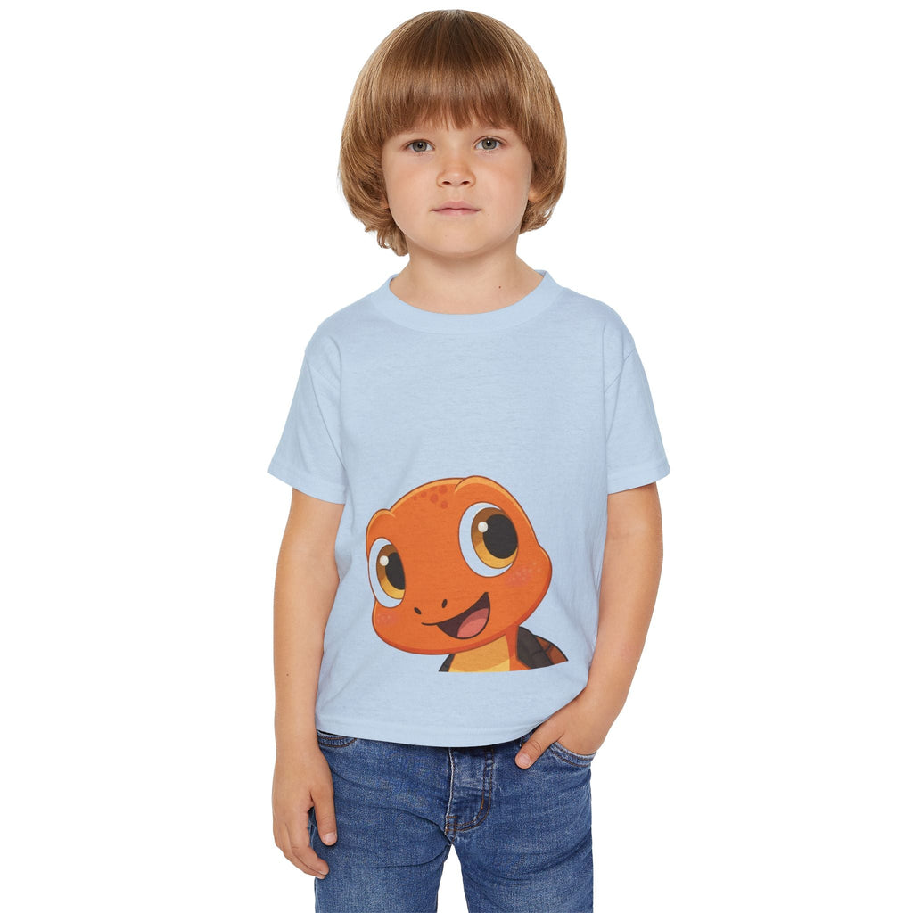 Cute Orange Ziggy Toddler T-Shirt | Maple Block Story Smiling Lizard Tee - Good Life Goods