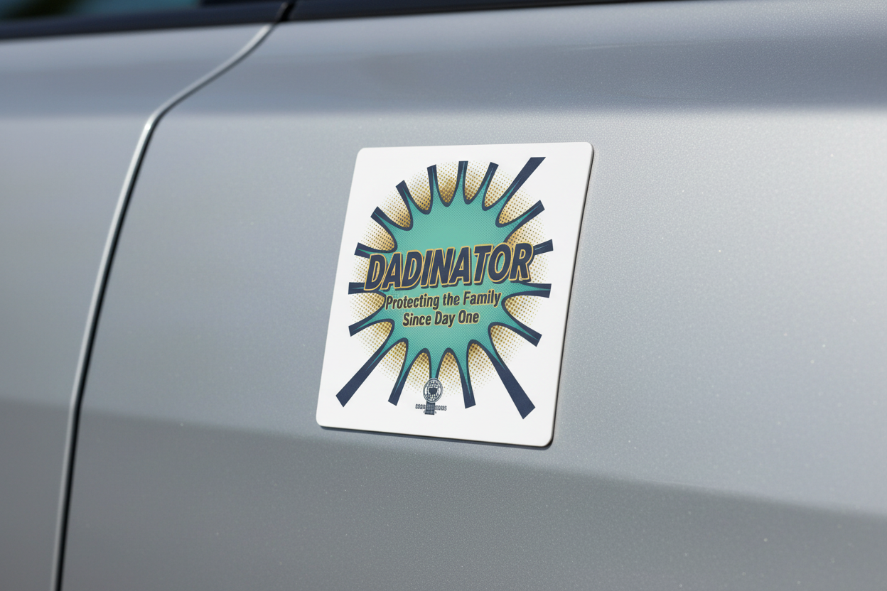 Dadinator Car Magnet Lifestyle