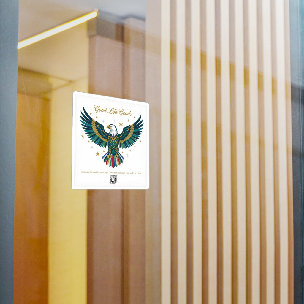 Eagle Kiss-Cut Vinyl Decal — 'Good Life Goods' Patriotic Sticker for Laptops, Water Bottles & Windows - Good Life Goods