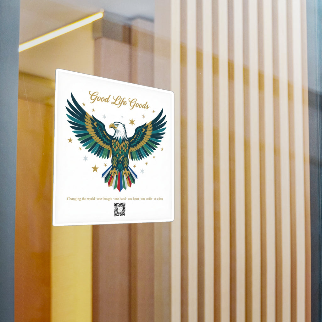 Eagle Kiss-Cut Vinyl Decal — 'Good Life Goods' Patriotic Sticker for Laptops, Water Bottles & Windows - Good Life Goods