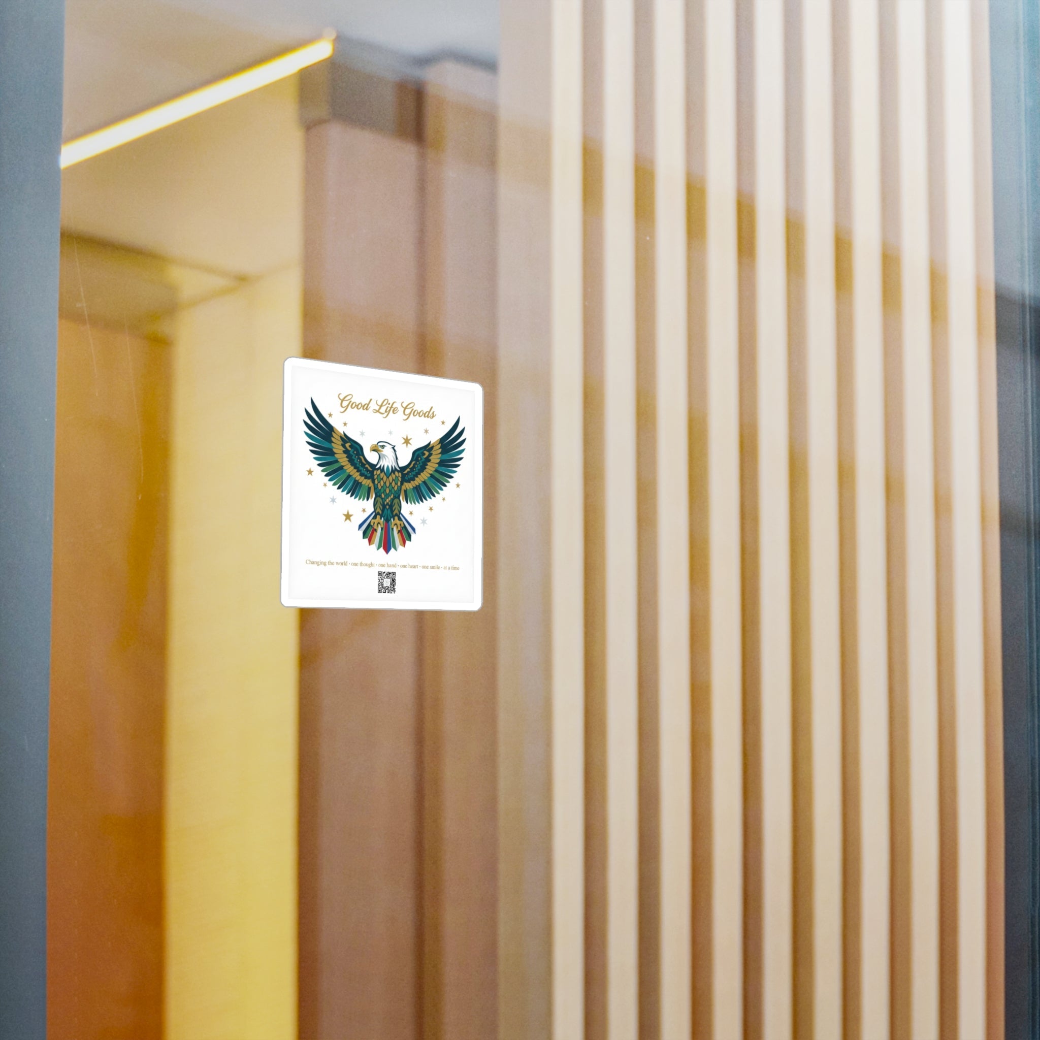Eagle Kiss-Cut Vinyl Decal — 'Good Life Goods' Patriotic Sticker for Laptops, Water Bottles & Windows - Good Life Goods