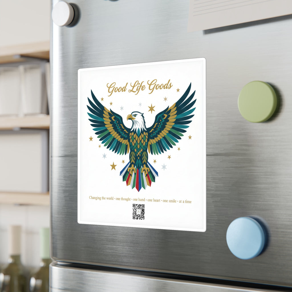 Eagle Kiss-Cut Vinyl Decal — 'Good Life Goods' Patriotic Sticker for Laptops, Water Bottles & Windows - Good Life Goods