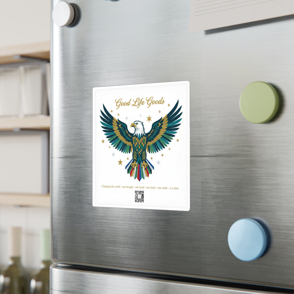 Eagle Kiss-Cut Vinyl Decal — 'Good Life Goods' Patriotic Sticker for Laptops, Water Bottles & Windows - Good Life Goods