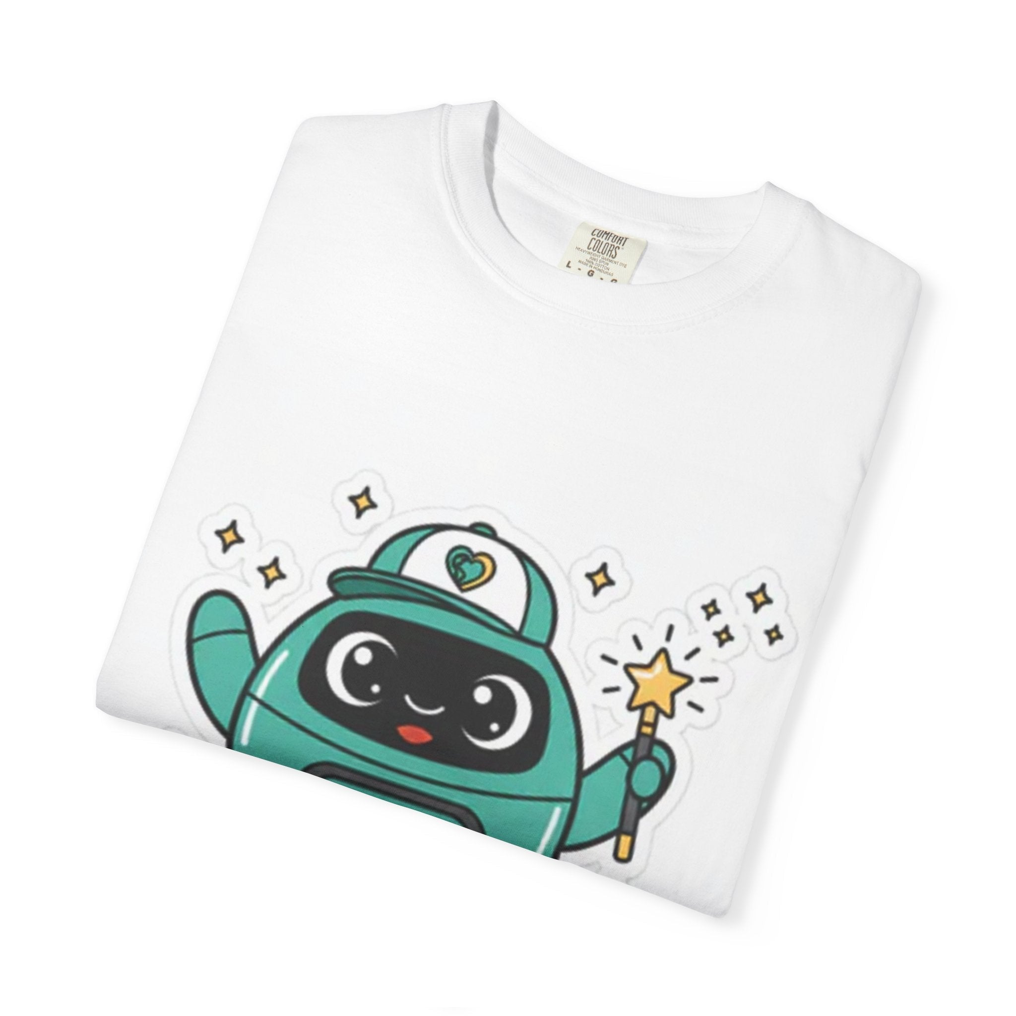 Excited Goody Adult T-Shirt | Goody Universe Magic Wand Robot Graphic Tee - Good Life Goods