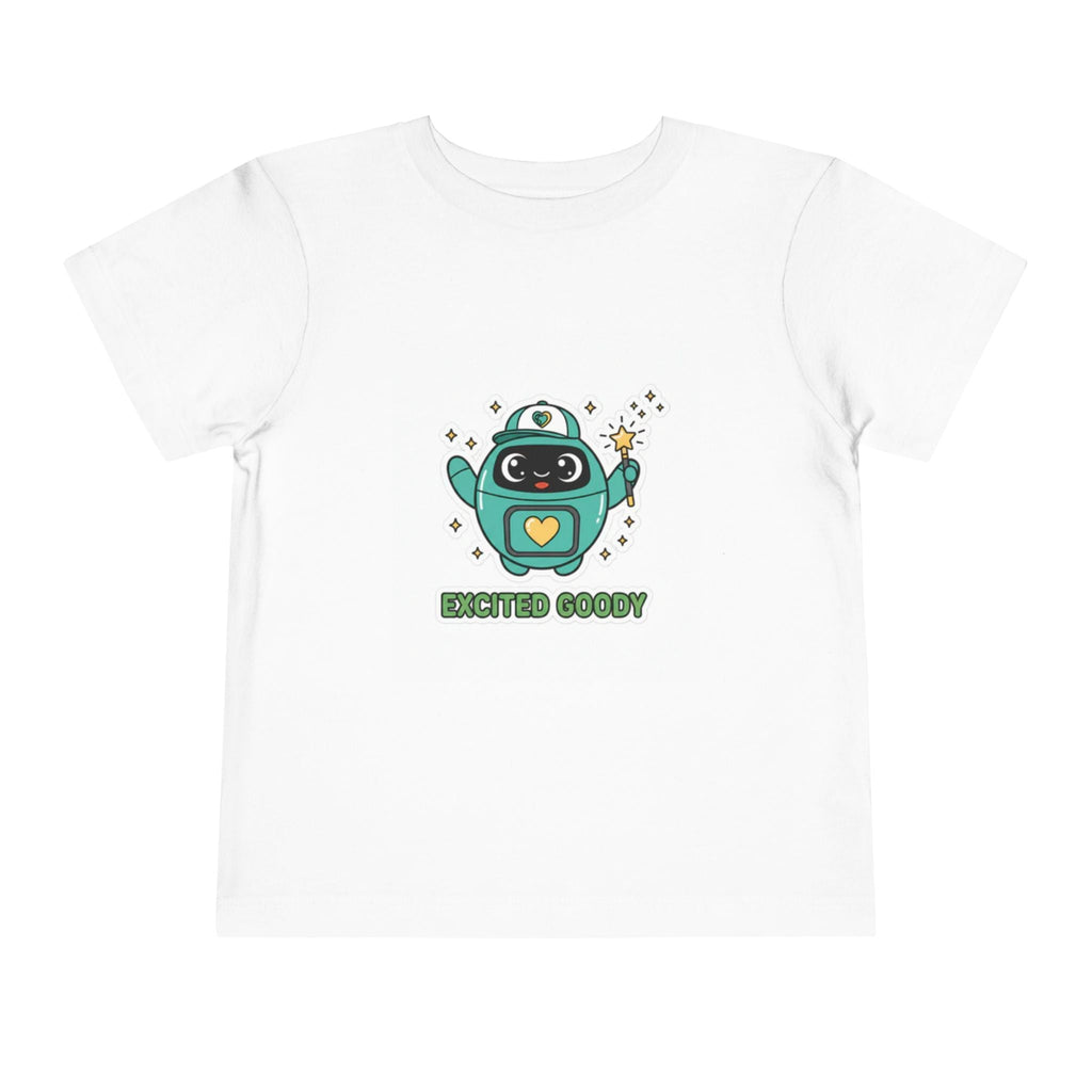 Excited Goody Toddler T-Shirt | Goody Universe Magic Wand Kids Robot Tee - Good Life Goods