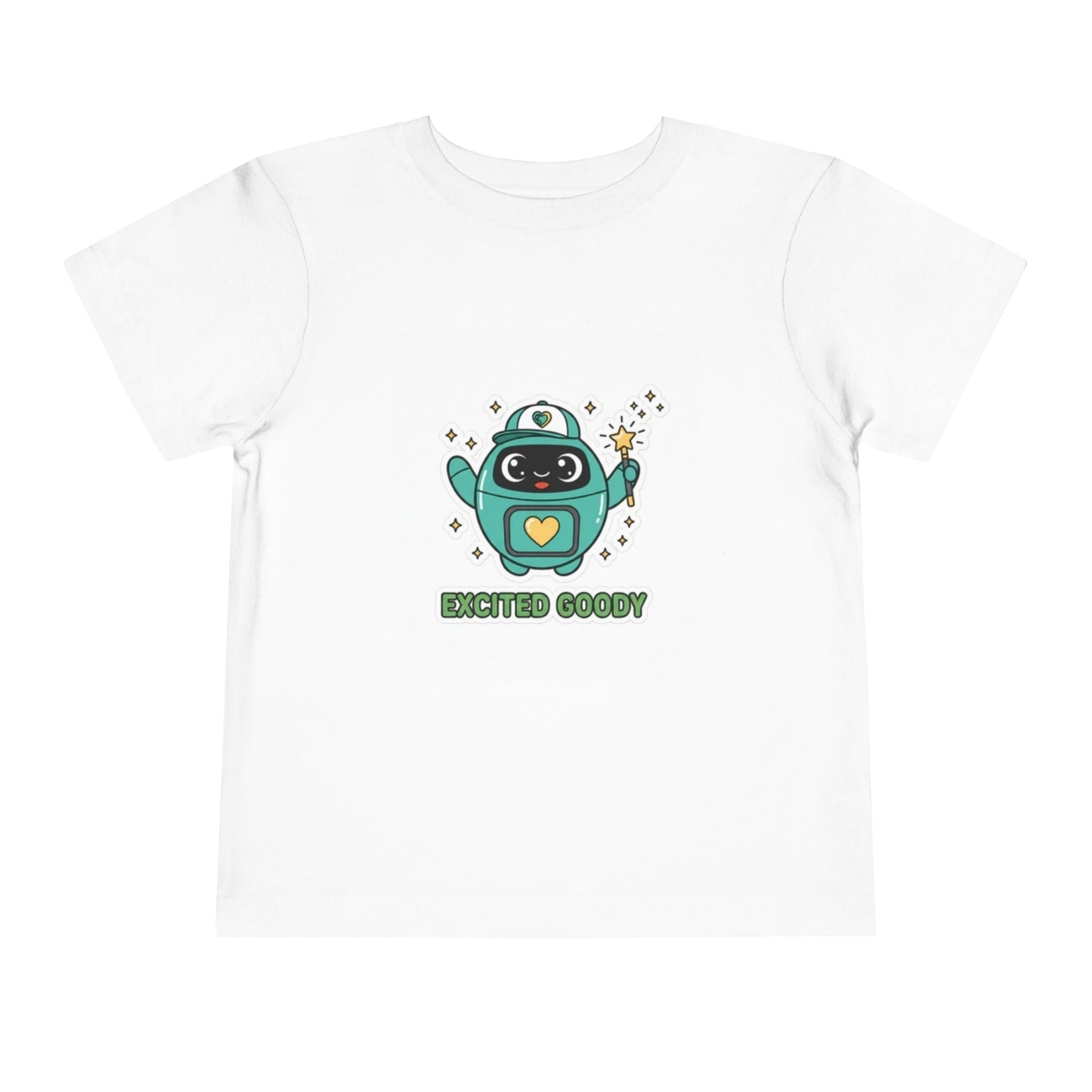 Excited Goody Toddler T-Shirt | Goody Universe Magic Wand Kids Robot Tee - Good Life Goods