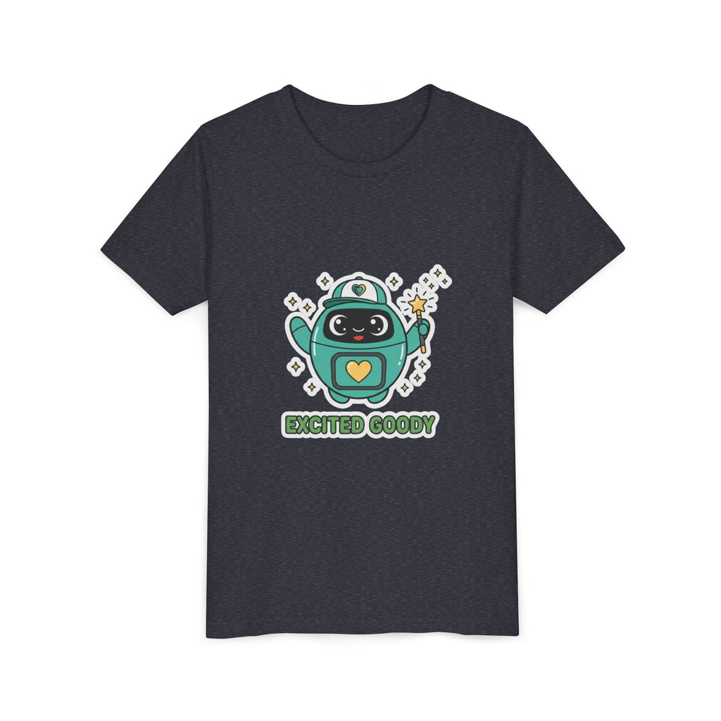 Excited Goody Youth T-Shirt | Goody Universe Magic Wand Kids Robot Tee - Good Life Goods